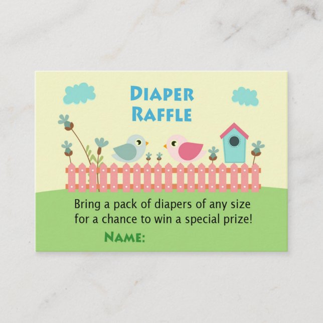 Little Bird Diaper Raffle Biljett (Framsida)
