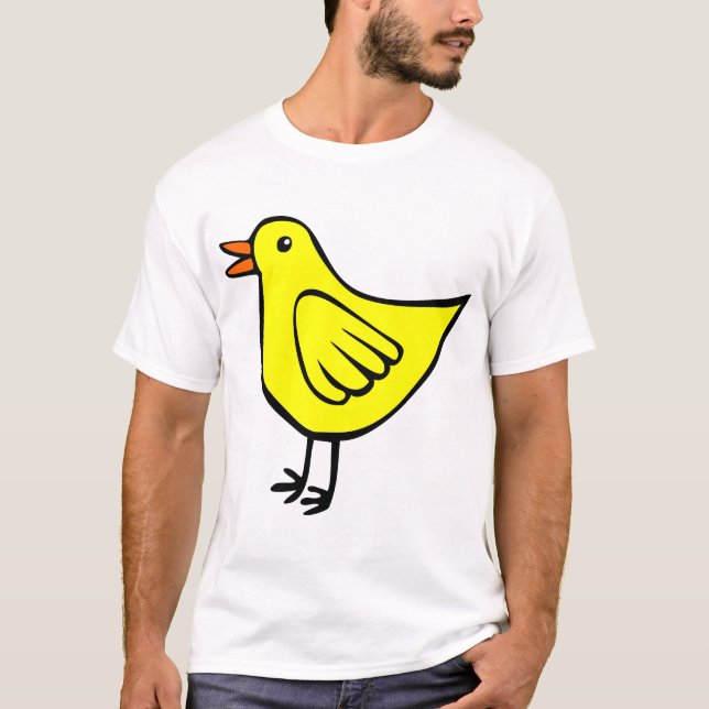 Little Bird - Gult T-shirt (Framsida)