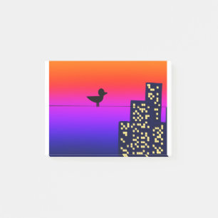 Little Bird in Big City Post-it Block