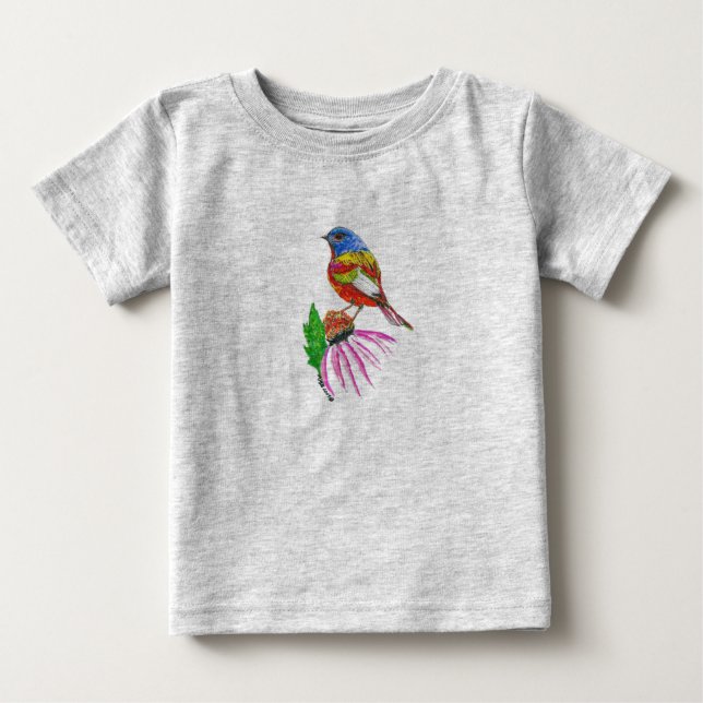 "Little Bird of Many Färg"Infant/Kids T- Shirts" Tröja (Framsida)