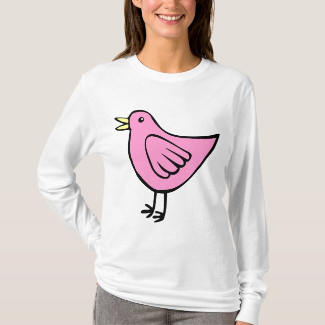 Little Bird - Rosa T-shirt (Framsida)