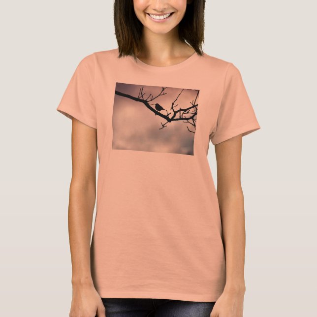 Little Bird Silhouette i Winter T-shirt (Framsida)