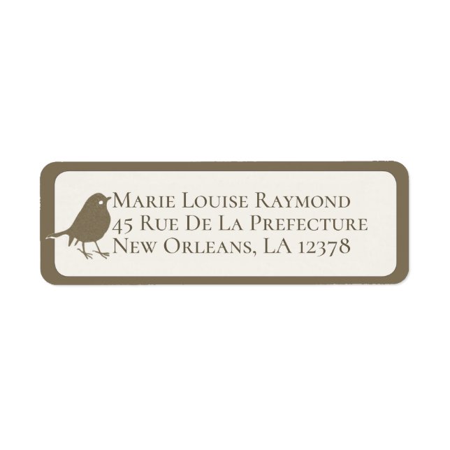 Little Bird Silhouette Return-adressetikett Returadress Etikett (Framsidan)