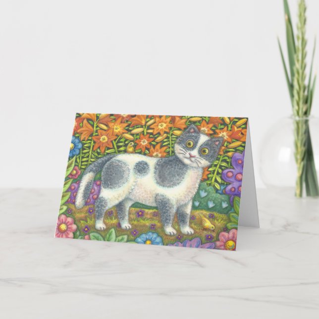 LITTLE BIRDIE SA MIG, CAT BIRTHDAY-KORT Anpassa Kort (Framsida)