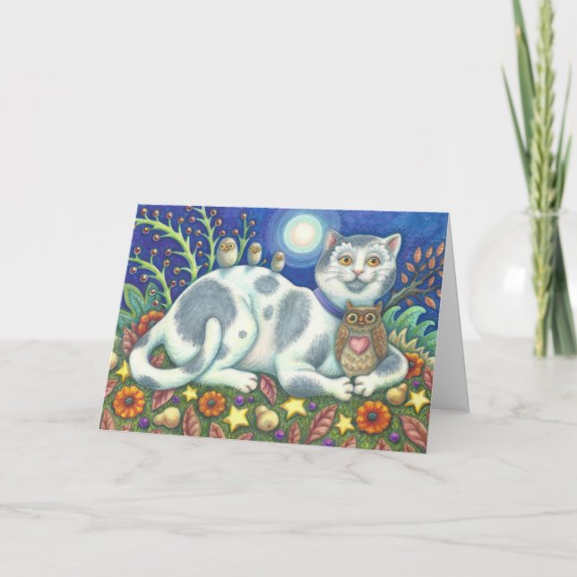 LITTLE BIRDIE SA MIG, CAT BIRTHDAY-KORT Anpassa Kort (Framsida)