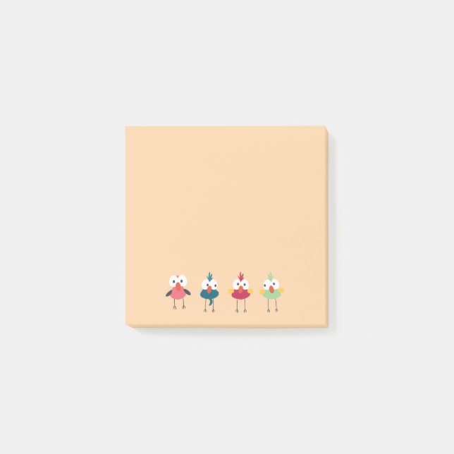 Little Birdies 3" x 3" Postit® Notes Post-it Block (Framsida)