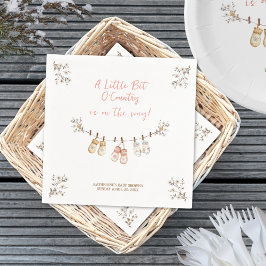 Little Bit of Country Winter Boho Baby Girl Shower Pappersservett