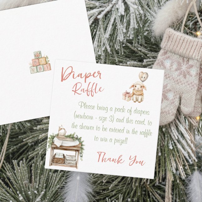 Little Bit Of Country Winter Boho Baby Girl Shower Tilläggskort (Skapare uppladdad)