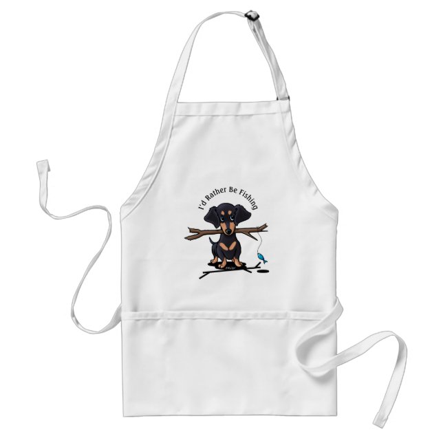 Little Black and Tan Doxie Apron Förkläde (Framsidan)