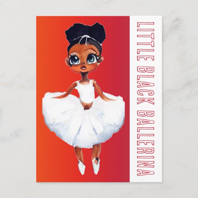 Little Black Ballerina Vykort (Framsida)