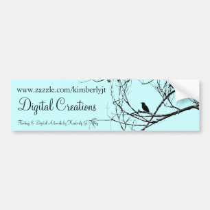 Little Black Bird Bumper Sticker Bildekal