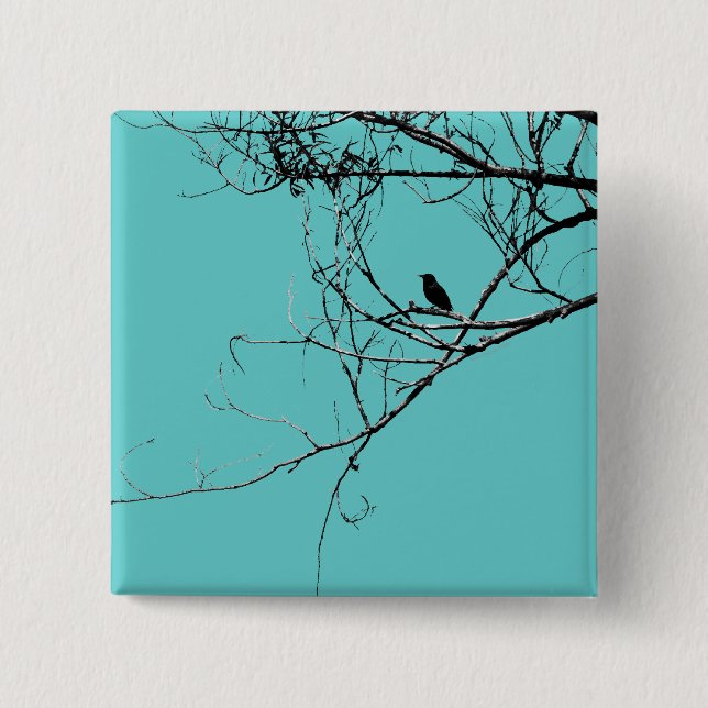 Little Black Bird Button Knapp (Framsida)