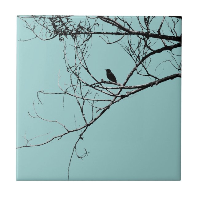 Little Black Bird Tile Kakelplatta (Framsidan)