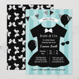 Little Black Dress Baby Shower Inbjudningar
