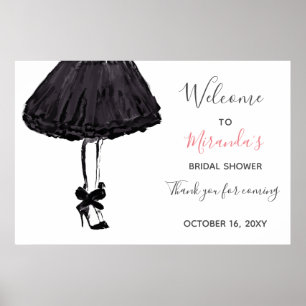 Little Black Dress Högklackars Bachelorette Party Poster