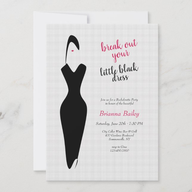 Little Black Dress-inbjudan Inbjudningar (Framsida)
