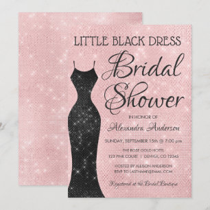Little Black Dress Rosa Gnistra Möhippa Inbjudningar