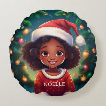 Little Black Girl jul Santa Hat
