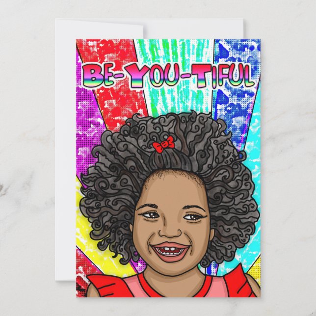 Little Black Girl med Lycklig Curls (Framsida)