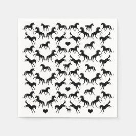 Little Black Horses Pappra Napkins Pappersservett