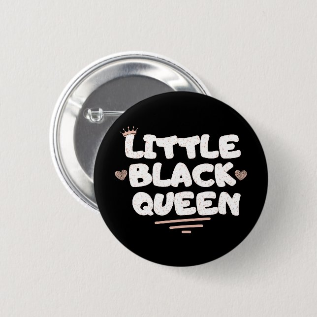 Little Black Queen Button Knapp (Framsida & baksida)