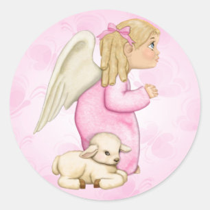 Little Blessings Angel Girl Runt Klistermärke