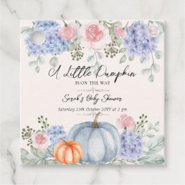 Little Blommigt Pumpkin Halloween Fall Baby Shower Gåvor Etiketter