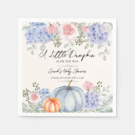 Little Blommigt Pumpkin Halloween Fall Baby Shower Pappersservett