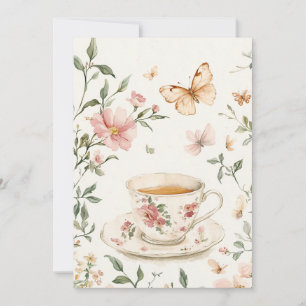 Little Blooms Baby Sprinkle Blush & Sage Inbjudningar