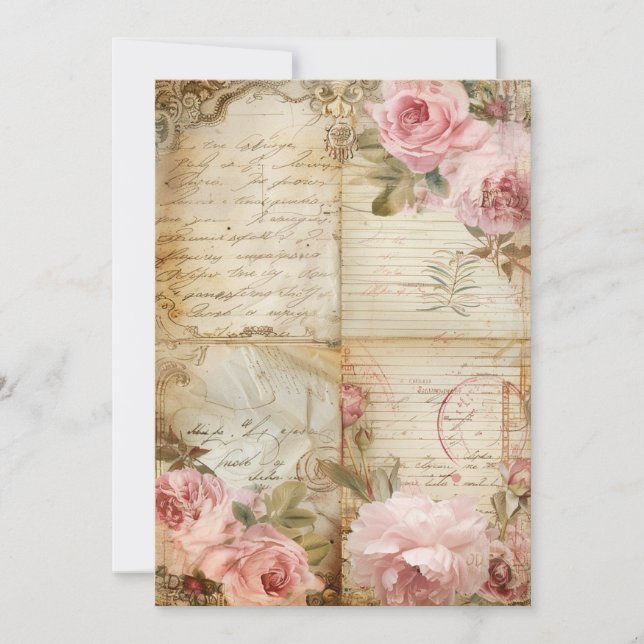 Little Blooms Baby Sprinkle | Mjuka Pastellfärger Inbjudningar (Framsida)