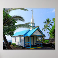 Little Blue and White Church i Hawaii
