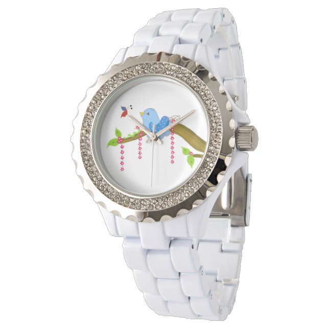 Little Blue Bird Armbandsur (Vinklad)