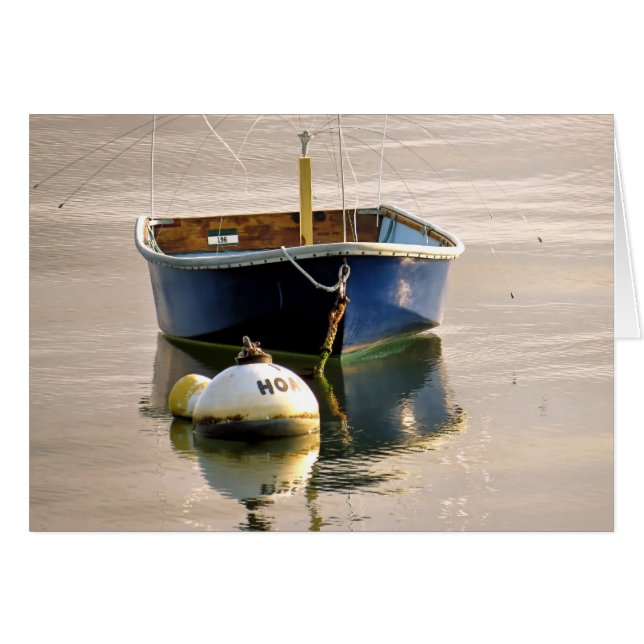 Little Blue Boat Hälsningskort (Framsidan Horizontal)