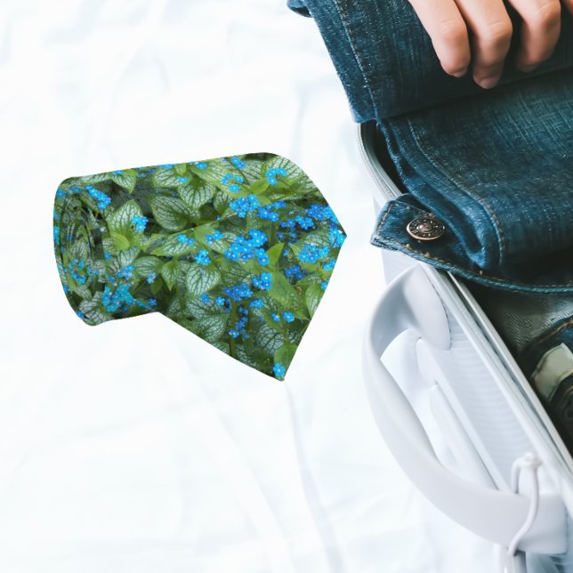 Little Blue Brunnera Flowers Blommönster Slips (In Situ Rolled)