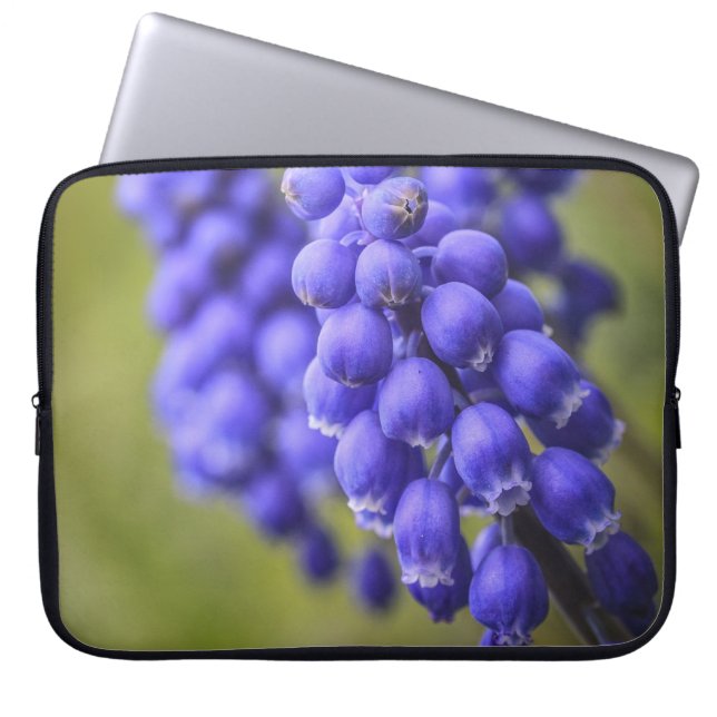 Little Blue Buds Laptop Fodral (Framsidan)