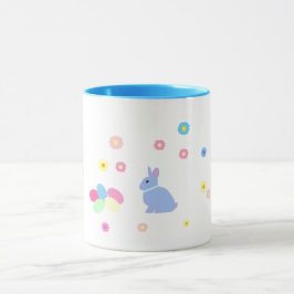 Little Blue Bunny Rabbit Kids Easter Mug Mugg