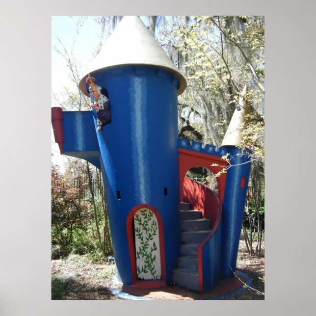 Little Blue Castle Canvas Poster (Framsidan)