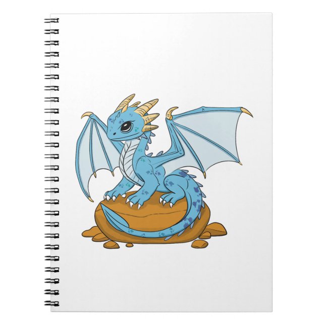 Little Blue Dragon Anteckningsbok (Framsidan)