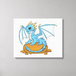 Little Blue Dragon Canvastryck