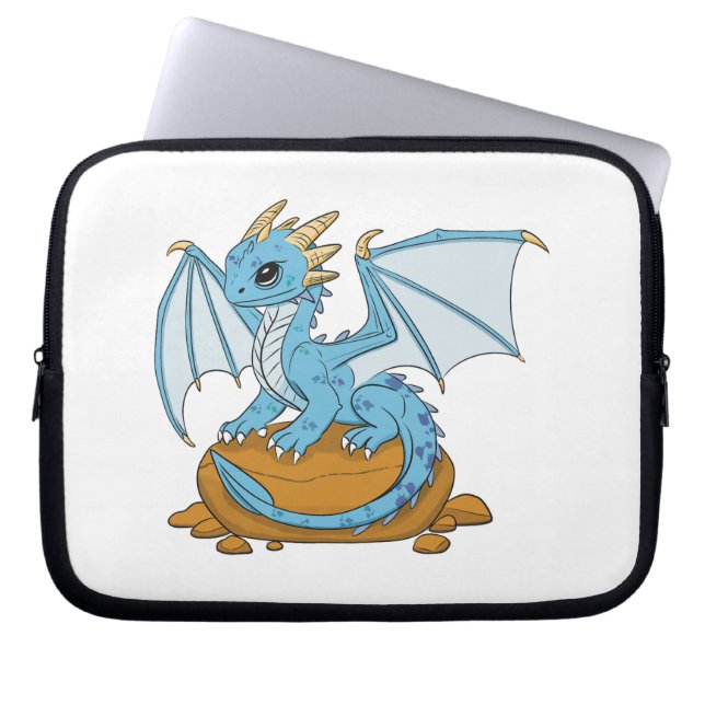 Little Blue Dragon Laptop Fodral (Framsidan)