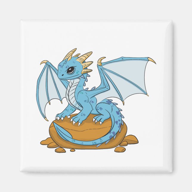 Little Blue Dragon Magnet (Framsidan)