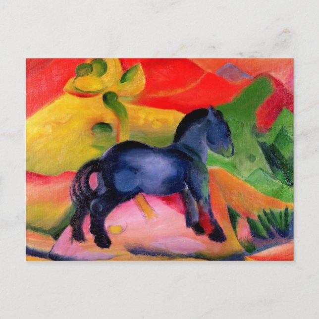 Little Blue Horse, 1912 Vykort (Framsida)