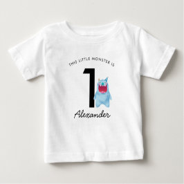 Little Blue Monster Birthday | Valfri ålder T Shirt
