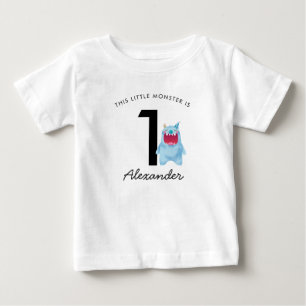 Little Blue Monster Birthday   Valfri ålder T Shirt