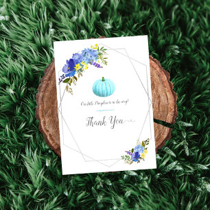 Little Blue Pumpkin Baby Shower Tack Kort
