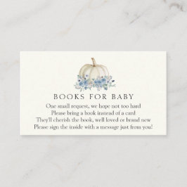 Little Blue Pumpkin Bokar för Baby-höljeskort Tilläggskort