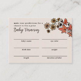 Little Blue Pumpkin Pojke Shower Guessing Game Tilläggskort