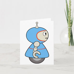 Little Blue Robot Note Cards Kort