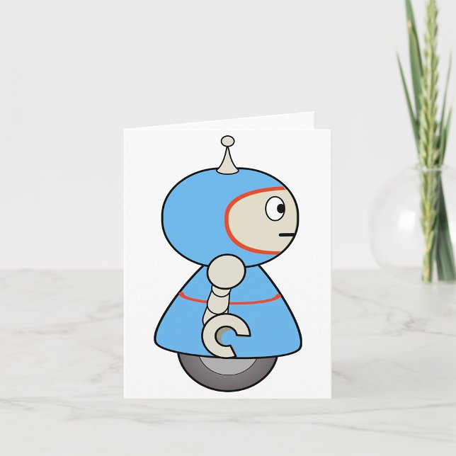 Little Blue Robot Note Cards Kort (Skapare uppladdad)