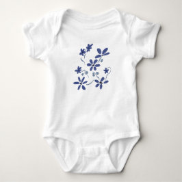 Little Blue Romantic Flowers T Shirt